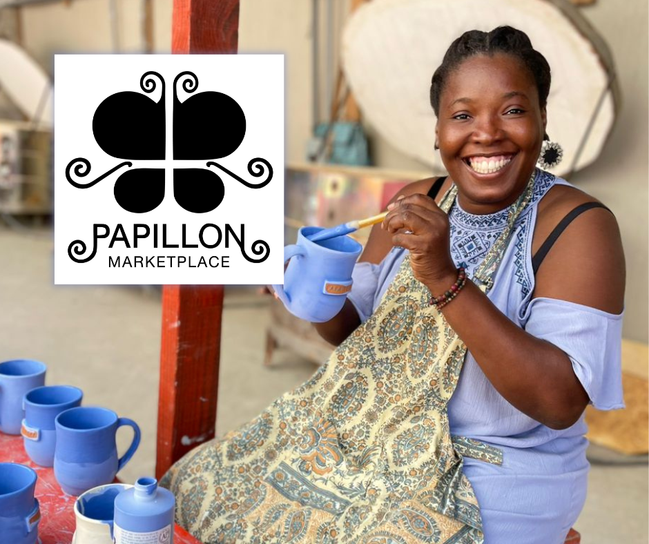 Papillon Marketplace Online logo with artisan-inspired design
