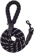 5 FT Thick Highly Reflective Dog Leash - Black