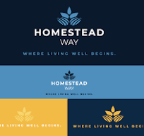 Homestead Customs logo with stylish home decor theme