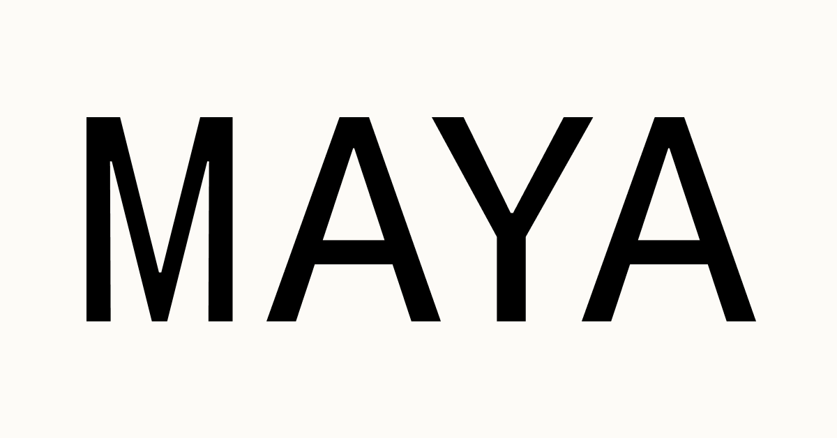 MAYA brand logo for premium dog supplements