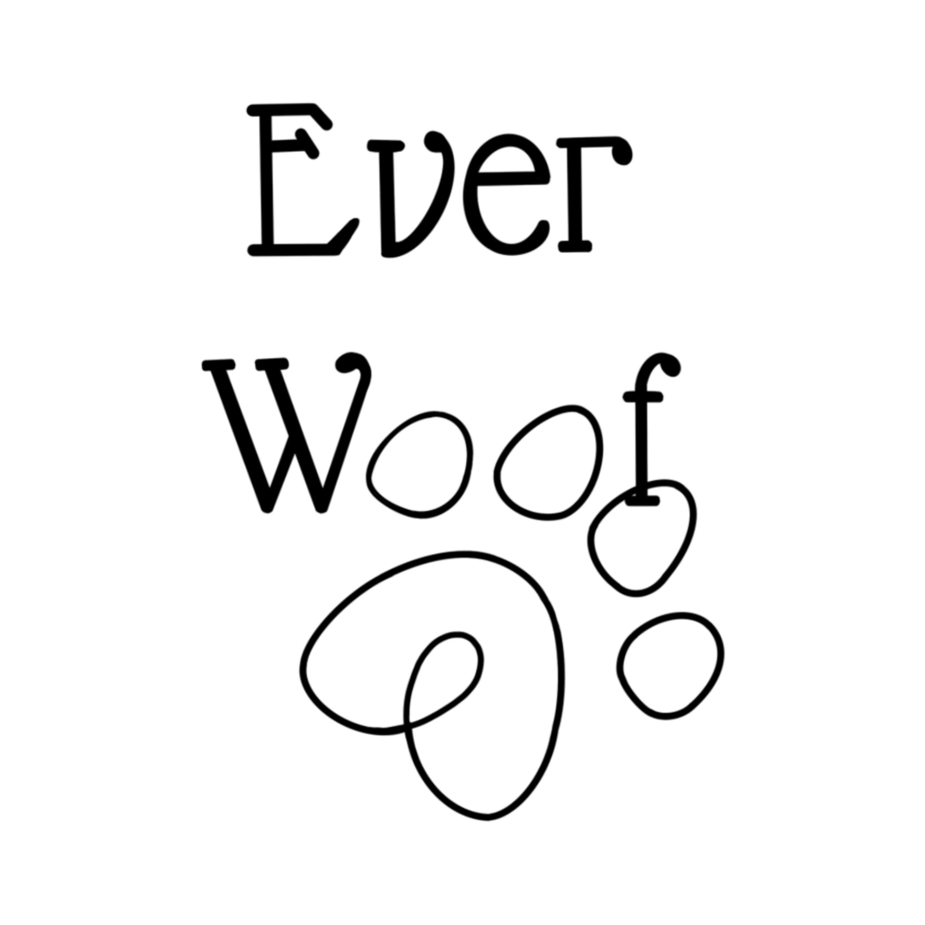 EverWoof brand logo with dog walking gear theme