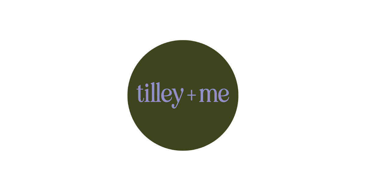 Tilley + Me modern brand logo with clean design