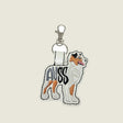 Australian Shepherd Keychain – Embroidered Snap Tab Charm