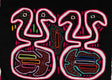 Black & Pink Optical Illusion Puppy Dog Mola