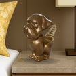 Bully Angel Dog Urn - Gold