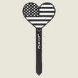 Corten Steel US Flag Heart Garden Stake