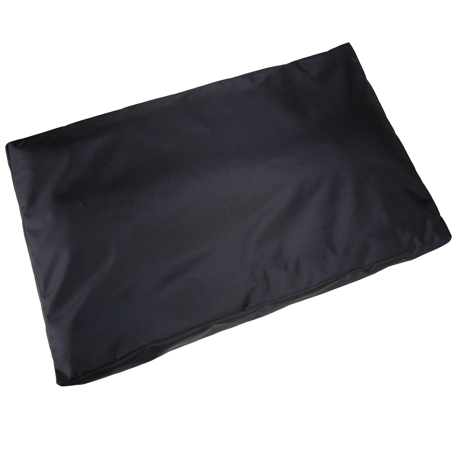 Durable black orthopedic dog bed with a smooth nylon cover, designed for comfort and easy cleaning.