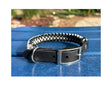 Fishtail Hand Braided Dog Collar in Black & Smoke