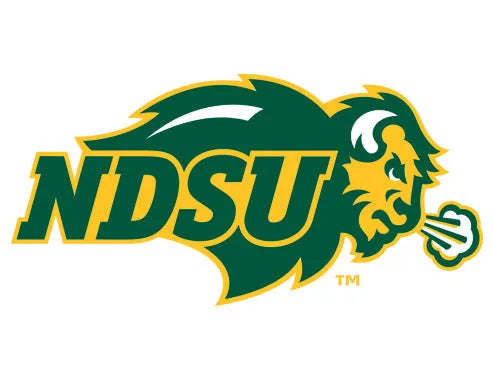 Thundar The Bison plush dog toy featuring NDSU colors and logo, designed for durability and interactive play.