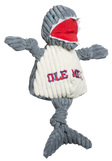 NCAA Ole Miss Tony Land Shark Knottie Plush Dog Toy by HuggleHounds