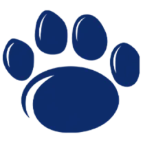 Penn State Nittany Lion Knottie® plush dog toy in blue, featuring knotted limbs and five squeakers for durable play.
