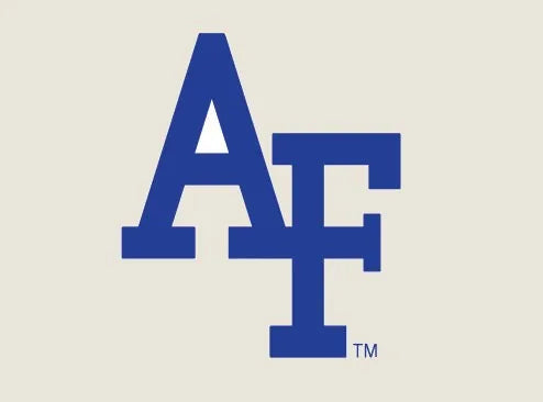 NCAA U.S. Air Force Academy logo in blue on a light background, representing Air Force pride for pets and owners.