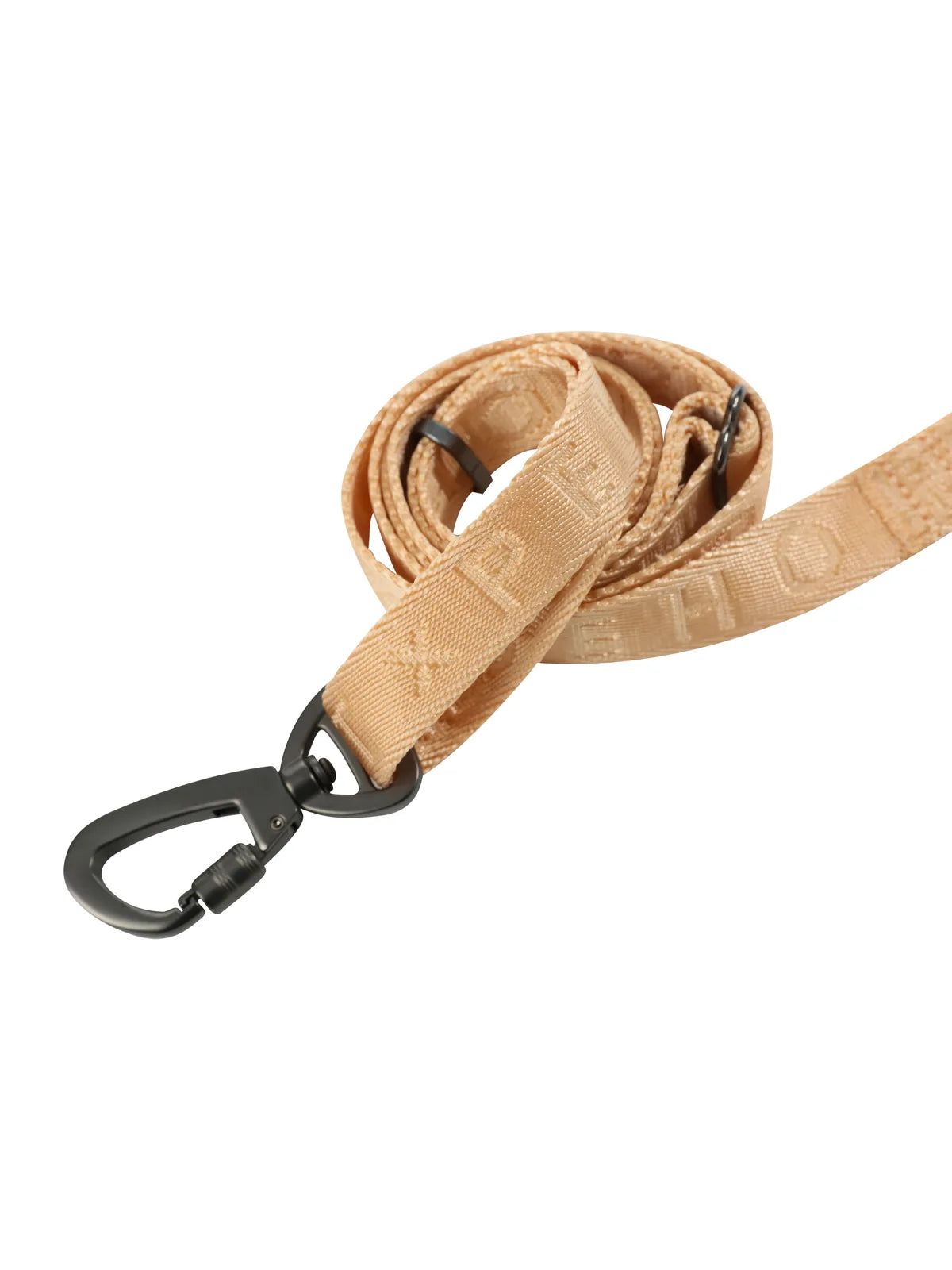 Padded active pet leash in apricot color with a durable design and black safety hook.