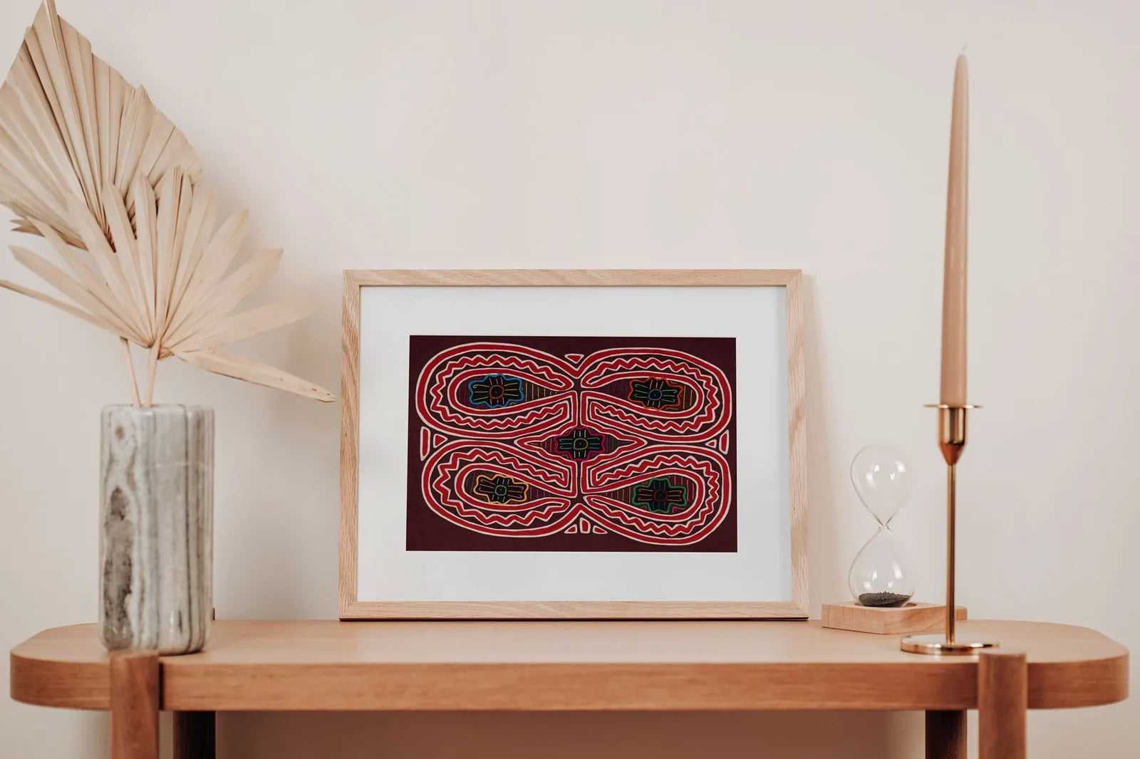 Hand-stitched bull dog design in vibrant colors on a dark background, framed for decorative wall art display.