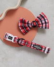 Puppy Love Plaid Dog Collar & Bowtie by RUFFHAUS NYC