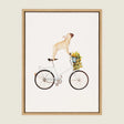 Sylvie Frenchie Bulldog on a Bicycle Framed Canvas by Amy Peterson Art Studio