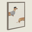 Sylvie Long Dog Framed Canvas by July Art Prints