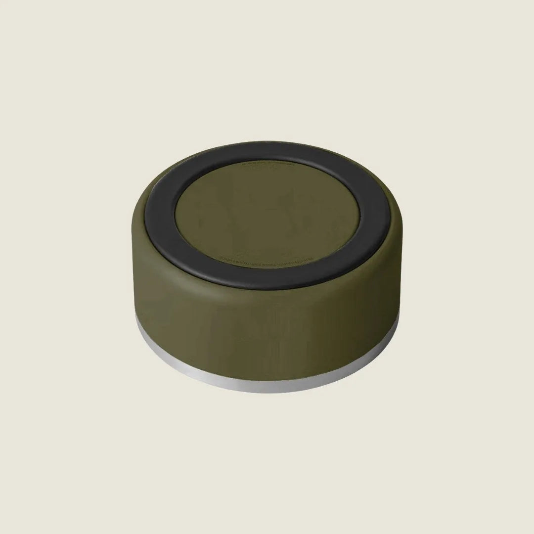Sagebrush Green stainless steel pet bowl with a non-slip base and durable design, perfect for feeding dogs.