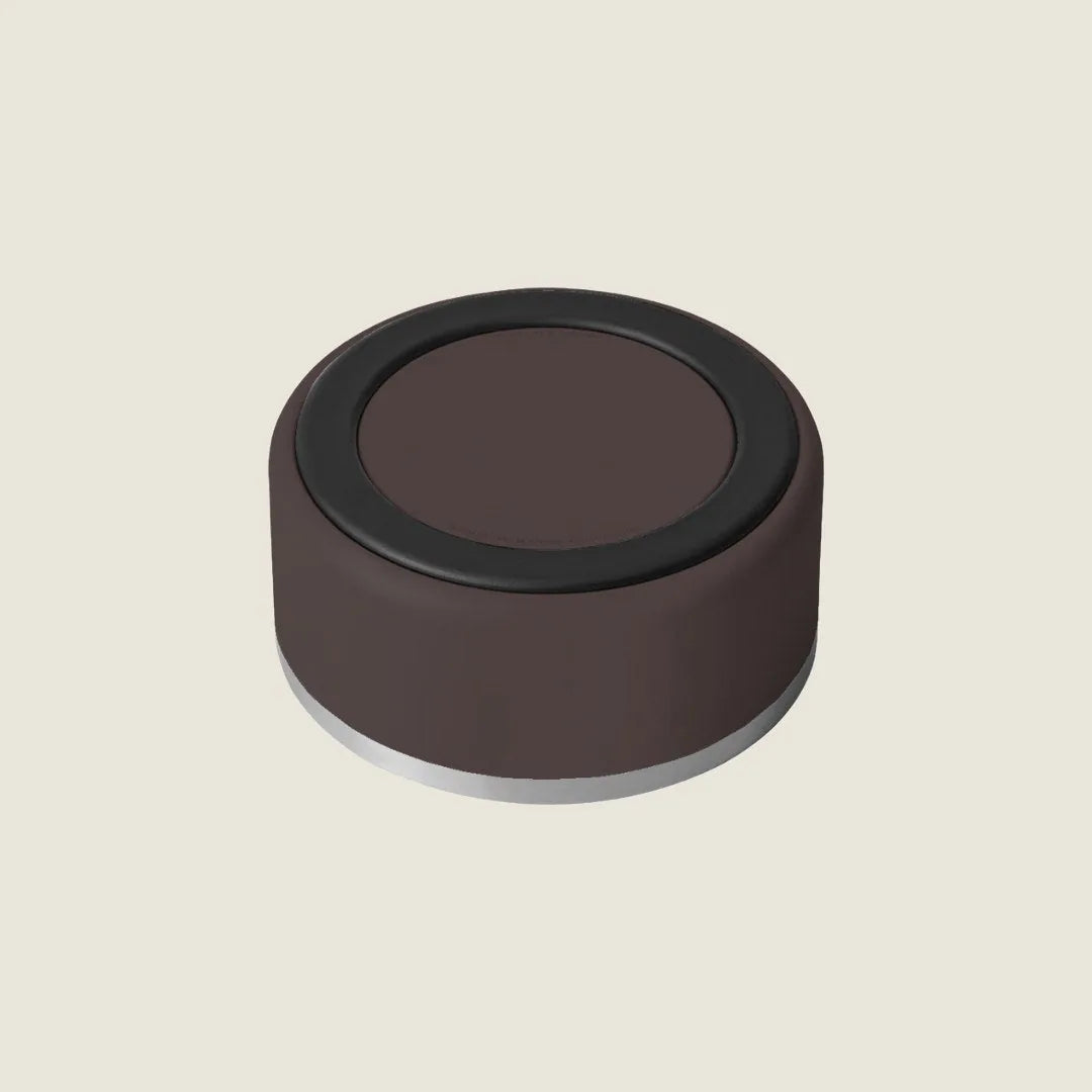 Burnt Umber Brown stainless steel pet bowl with non-slip base, designed for durable everyday feeding.
